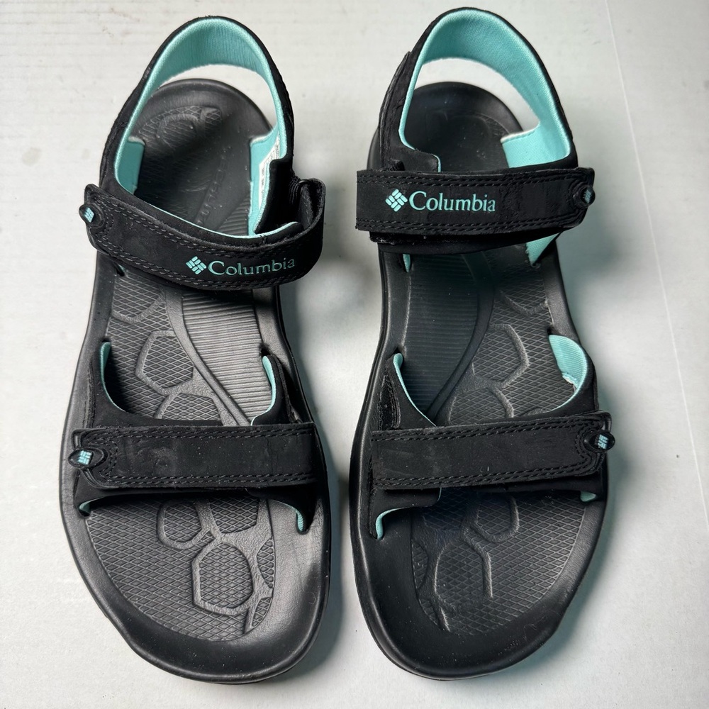 Columbia Black and Teal Women's Sandals